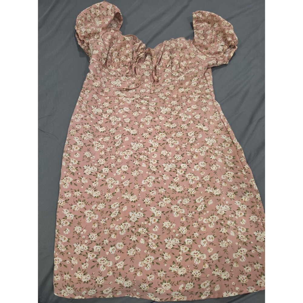 Floral Color Pink Dress From Shein Size M (6) Women's # 121